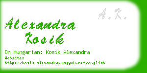 alexandra kosik business card